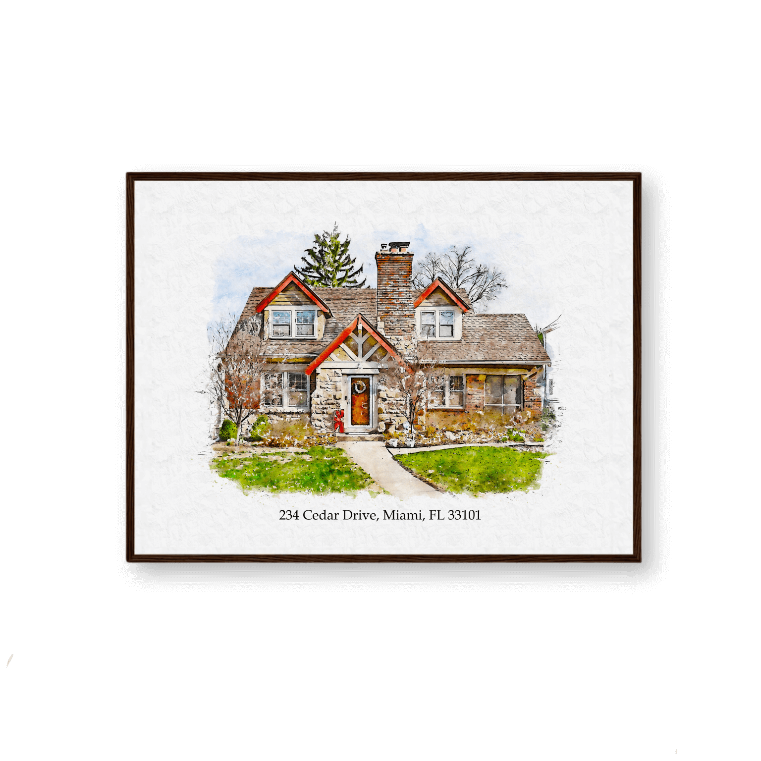 Watercolor Home Portrait LP