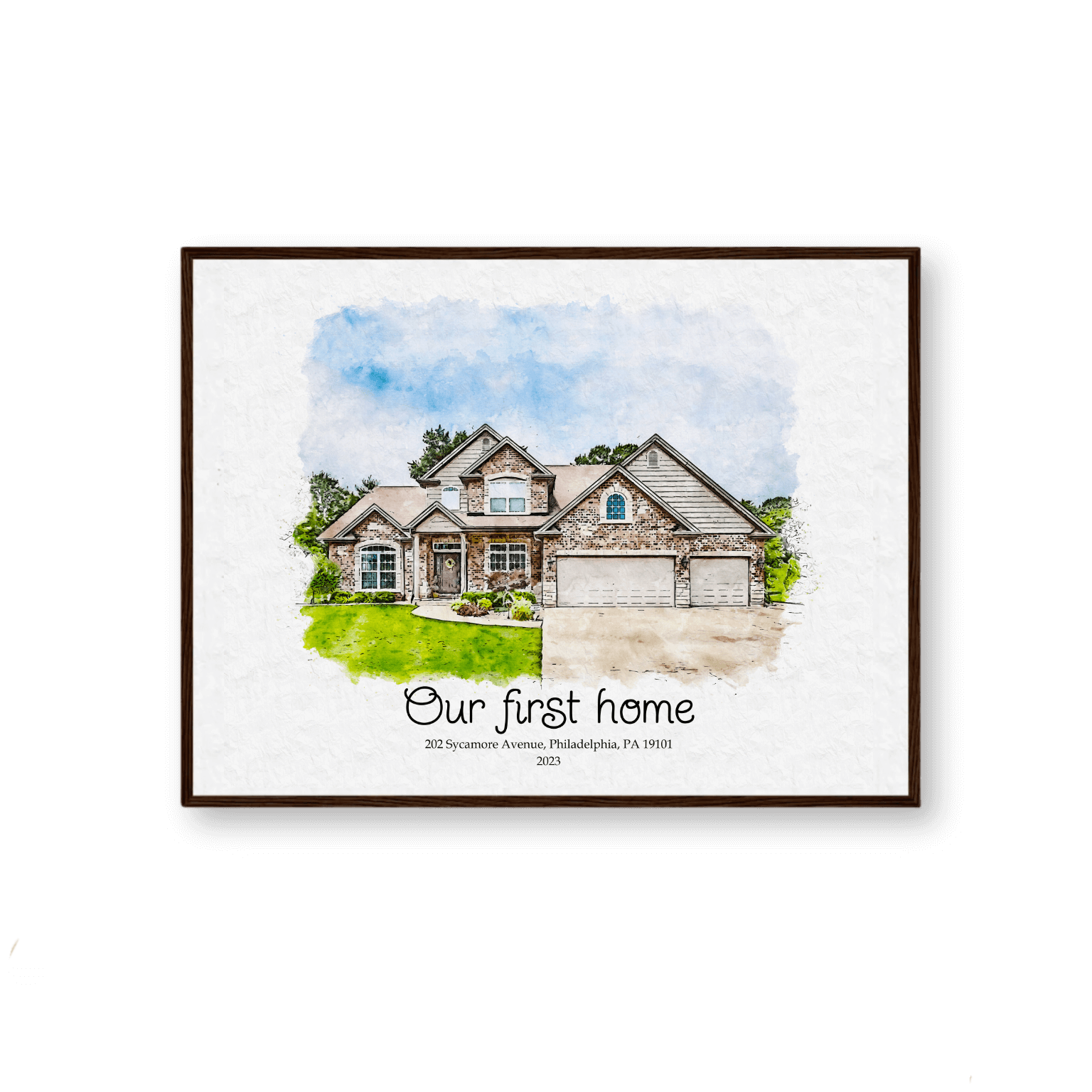 Watercolor Home Portrait LP