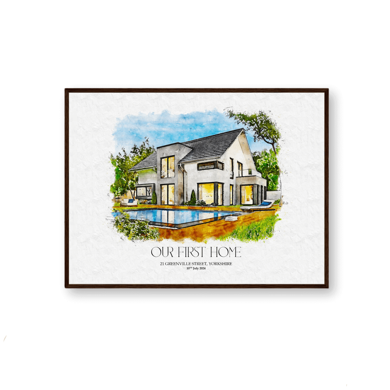 Watercolor Home Portrait LP