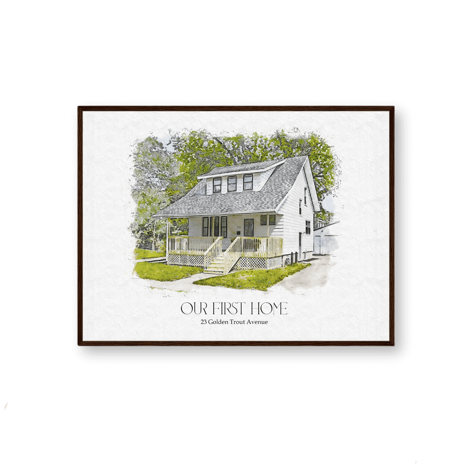 Watercolor Home Portrait LP