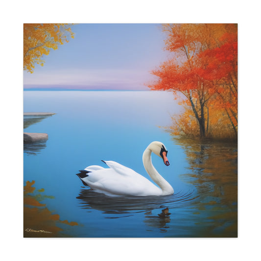Swan in the autumn