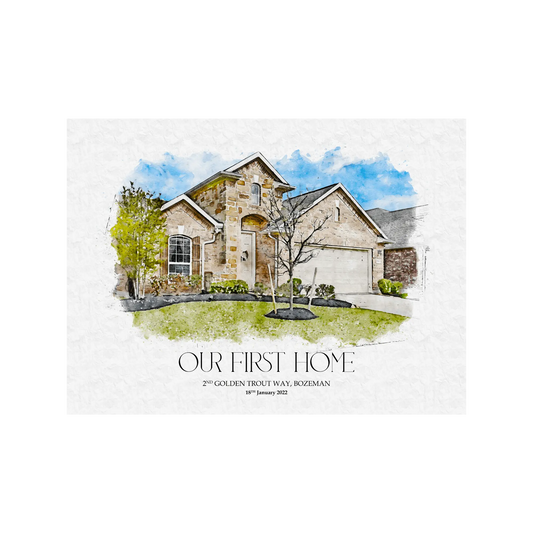 Watercolor Home Portrait LP